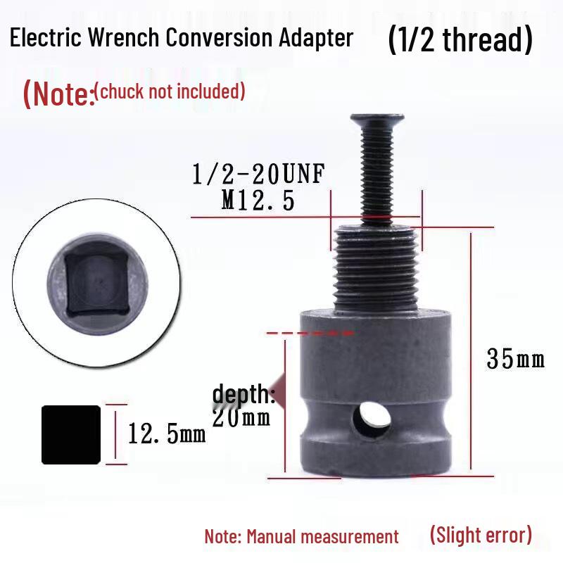 Electric Drill Chuck Adapter for Pneumatic Hammer: Square, Round, Hex Handles