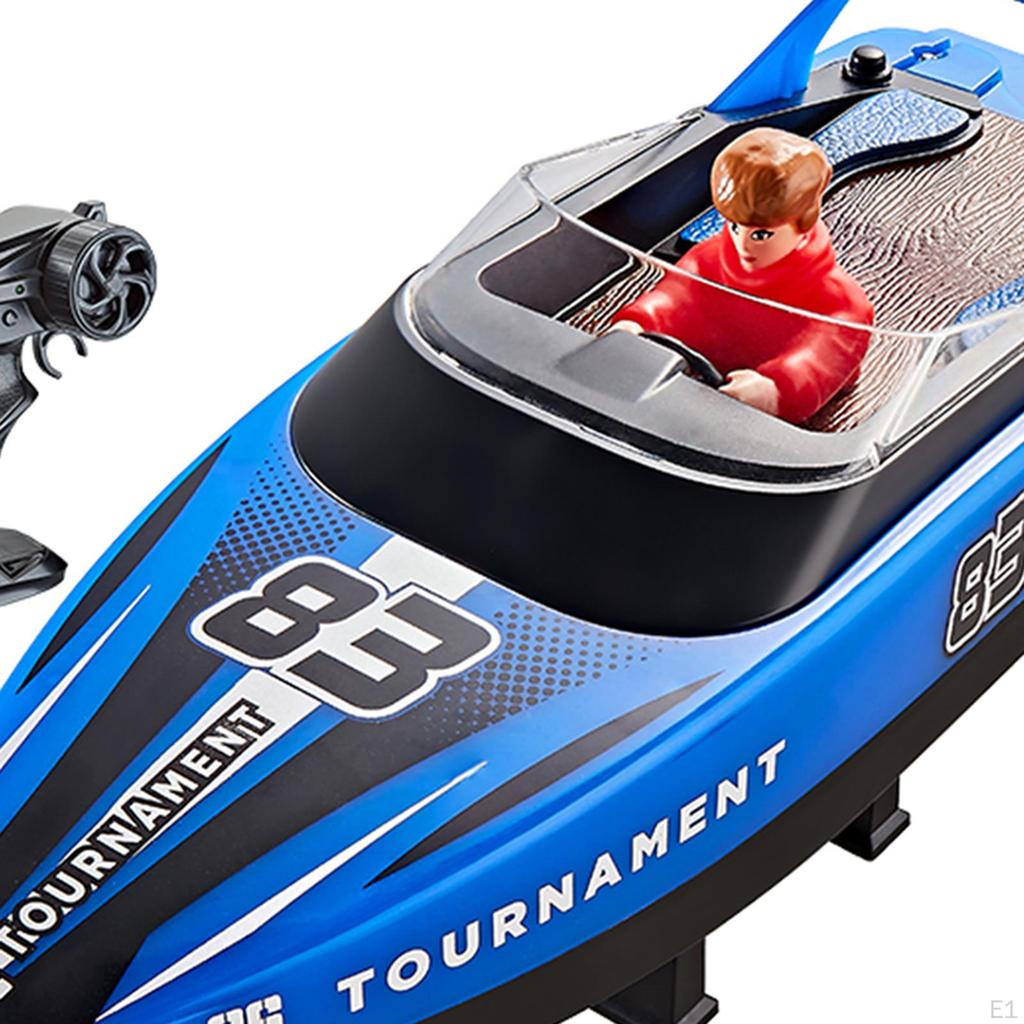 Remote Control Boat Gift Fast Speed Summer Water Toy for River Lakes Bathtub