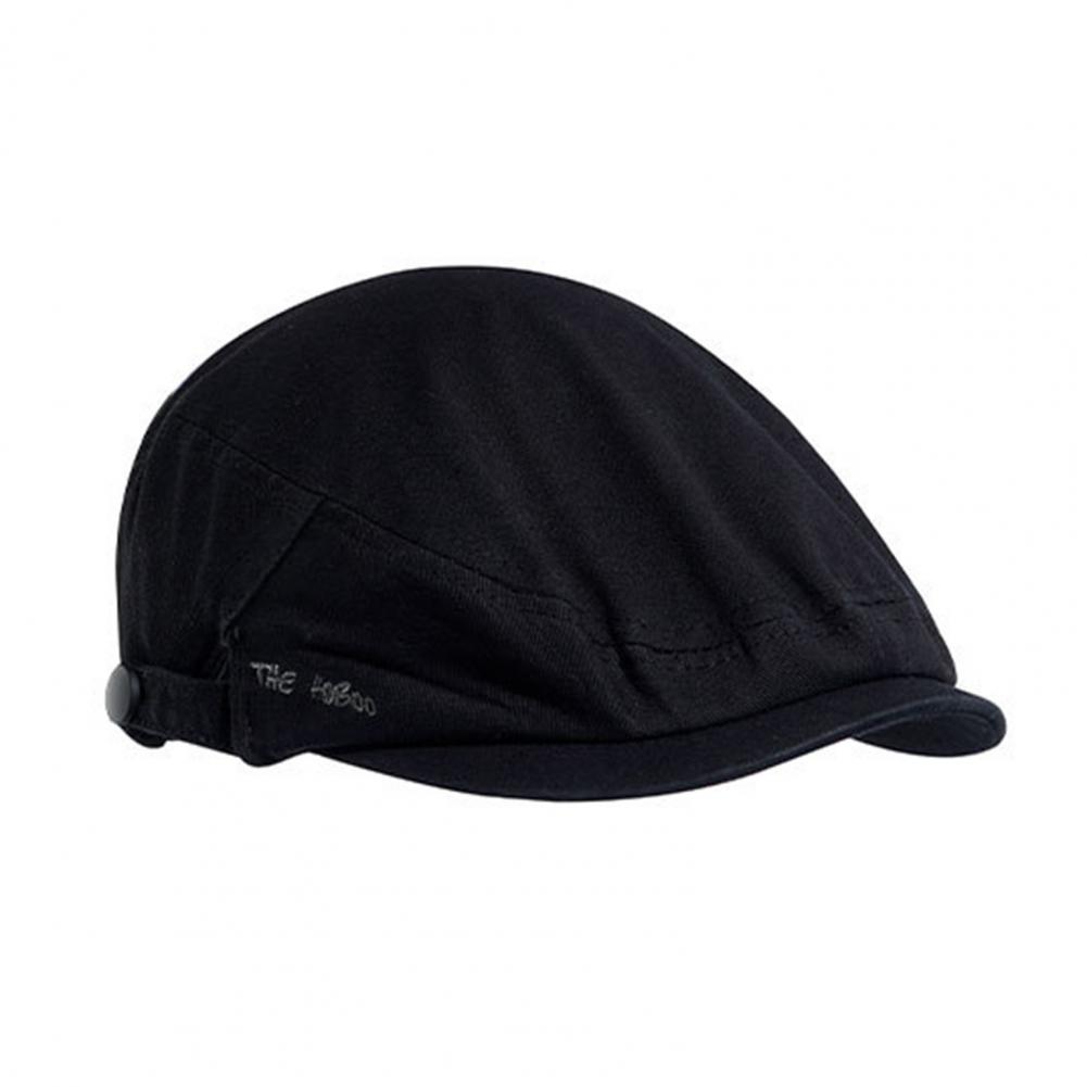 

Unisex Advanced Hat Vinatge Uniform Color Adjustable British Style Lightweight Updatedsboy Hat Ladies Gentlemen Decorative Peaked Practical Use чёрный