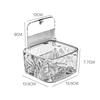 Haarschmuck Klarer Organizer Acryl Aufbewahrungsbox mit Deckel für Mädchen Zuhause Schreibtisch Schmuck Badezimmerzubehör Aufbewahrungsbox