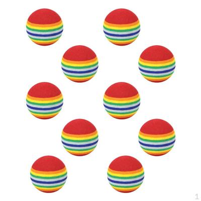 10 Stück Regenbogen Weicher Schaumstoff Schwamm Golfbälle Schwung Übung