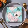 20pcs/pac 2-Ply New Blue Imperial Flower Printed Paper Napkins Colorful Wedding Party Hotel Paper Pure Wood Pulp Paper Placemats