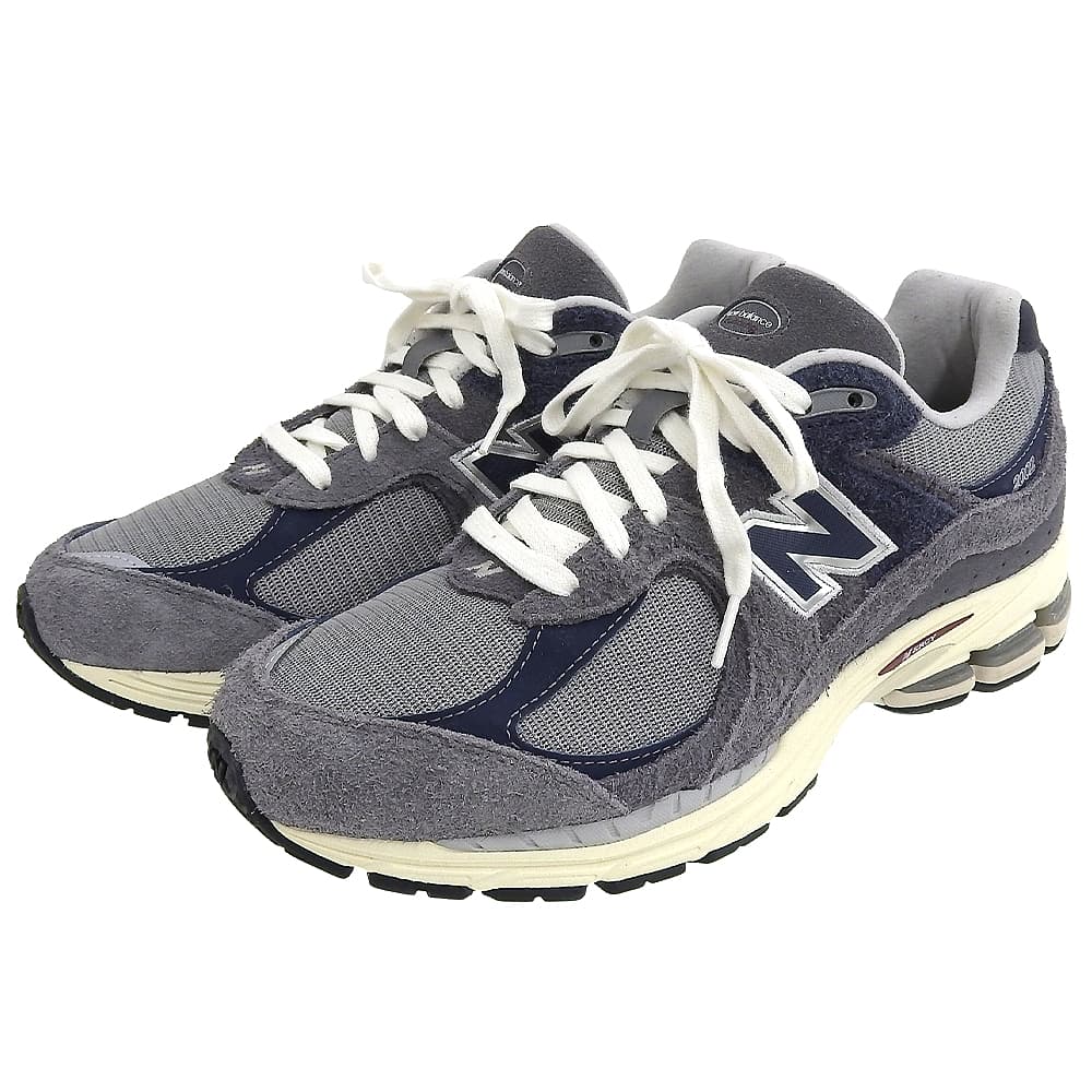 NEW BALANCE Men's Suede Low-Top Sneakers, Gray and Navy, 11" M2002REL shoes 28 Gray / navyUsed