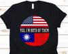 Yes I'm Both of Them Shirt, American Flag, Flag Of Taiwan, Republic Of China, USA Flag, 4th of July, Taiwanese Americans, Dual Citizenship