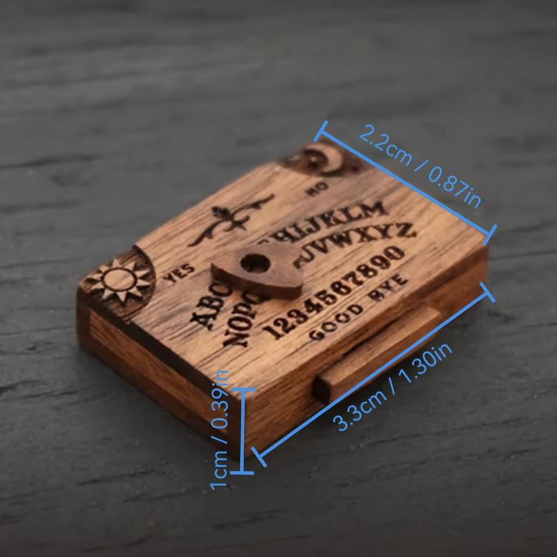 Mini Ouija Board Retro Miniatur Spirit Board mit Schublade Holz Miniaturen Emotionale Liebe Schublade Heimdekoration Geschenk