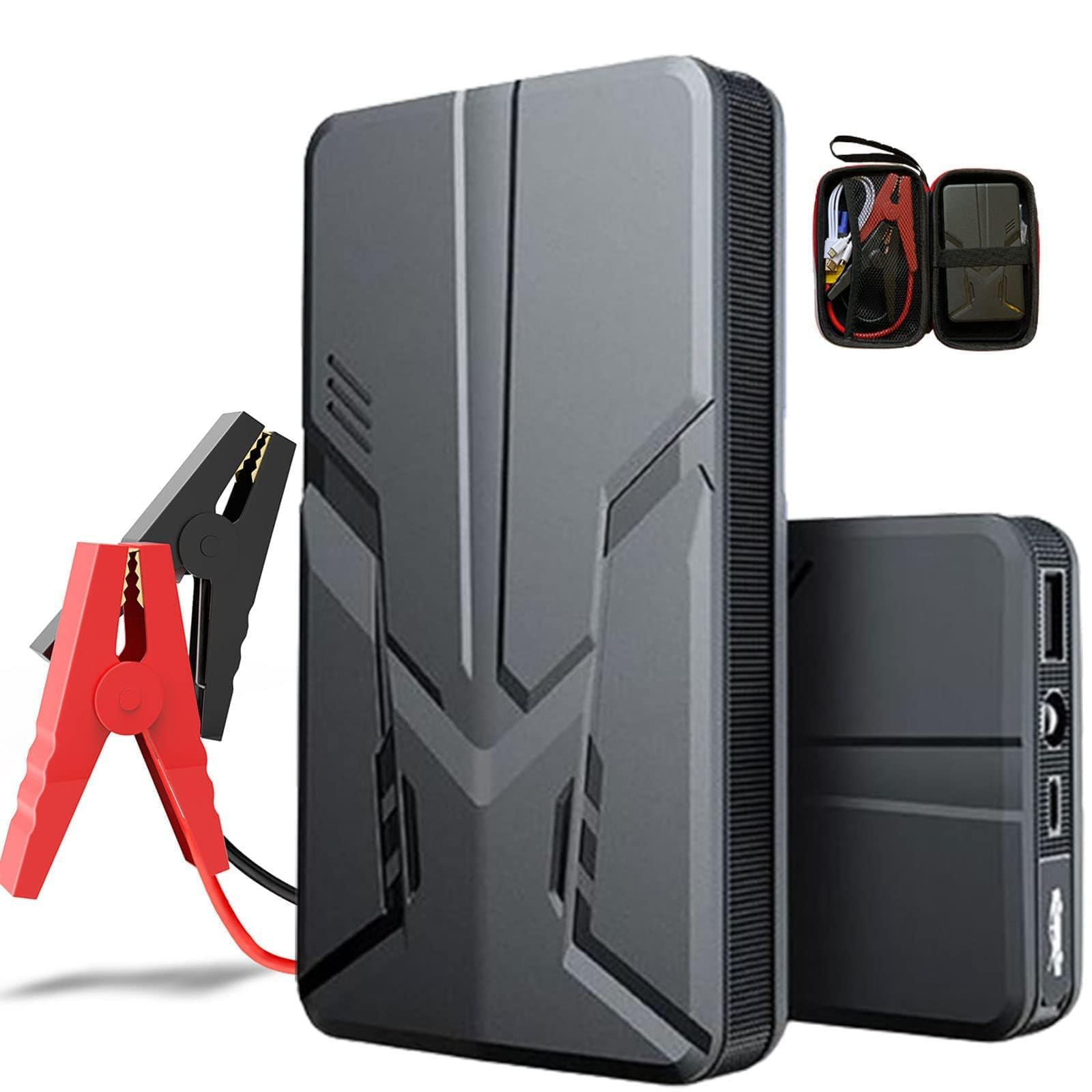 

Gnognauq Автомобильный пусковой 30000 мАч Питание Аварийный Автомобильный бустер 12 В Автоматический пусковой блок со светодиодом для бензиновых и дизельных двигателей Стартер, Банк, Пакет, чёрный