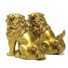 Feng Shui Good Luck Figurine Komainu (Lion-like Guardian Dog) Gold 8 cm