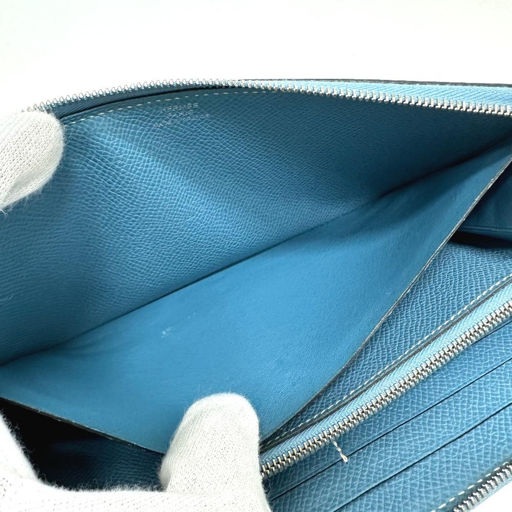 HERMES Asap Long Classic Round Wallet Long Wallet Long Wallet Epsom Blue gene