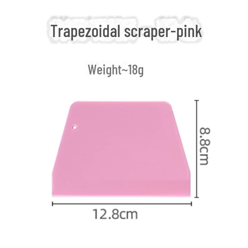 Trapezoidal Plastic Dough & Oil Scraper Knife