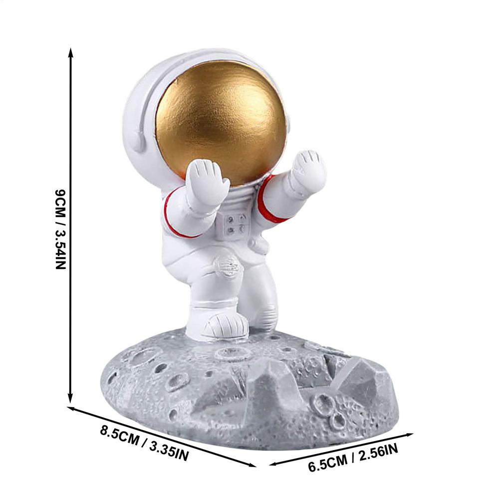 Cartoon-Astronauten-Schreibtischständer, Kreatives Ornament, Niedlicher Astronauten-Handyhalter, Praktisches kleines Objekt zur Schreibtischdekoration
