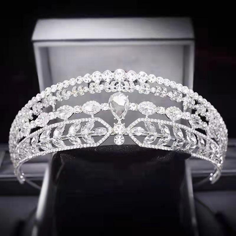 

Свадебный головной убор Корона Высококачественное свадебное платье Свадебная корона Фото Стиль Ниша Аксессуары для волос Взрослые Церемония Женщины серебряный