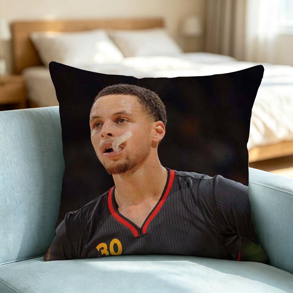 Stephen Curry-Y Basketball Sports-S Pillow Case Square Double-Sided Sofa Cushion Cover Bedroom Bedside Pillow Gift