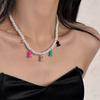 Cute Bear Pearl Necklace Cartoon Women's Choker Sweet Cat Pedant Necklace  Ladies