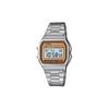 CASIO Custom Collection Electronic Movement Leather Strap Watch Men's Watches Yellow Watch Dial A158WEA-9 Watch5--