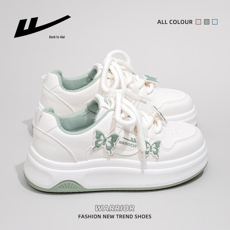 

Women s White Butterfly Canvas Shoes - 2025 Spring/Summer Lightweight, Thick-Soled, Versatile Casual Sneakers 36 бежевий/зелений