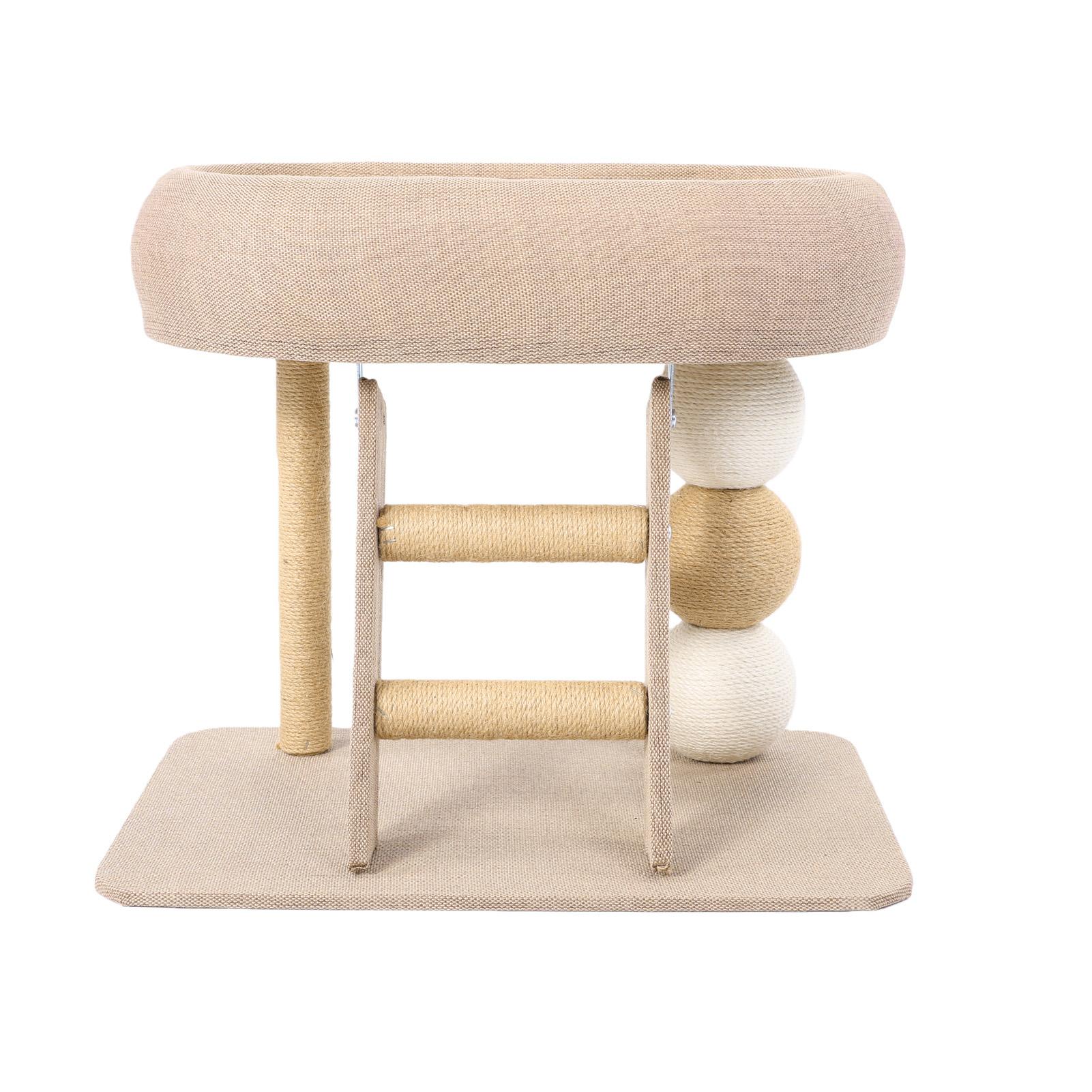 

Cat Tree Tower with Bed Climbing Frame Scratching Post Multi Functional Toy for Indoor Cats to Play and Rest
