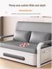 Compact Multifunctional Folding Sofa Bed with Storage and Scratch-Resistant Leather for Small Apartments