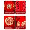 Flocking Cloth Chinese Lantern Red Color With Tassel New Year Decoration Waterproof 3D Puzzle Palace Lantern Spring Festival
