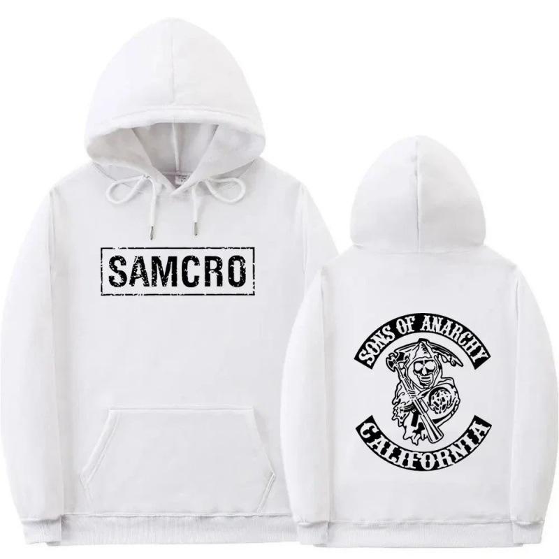 

Осінні Худі з принтом SAMCRO з Серіалу Сини Анархії Модні Повсякденні Спортивні Худі з Довгим Рукавом Унісекс для Чоловіків та Жінок L білий