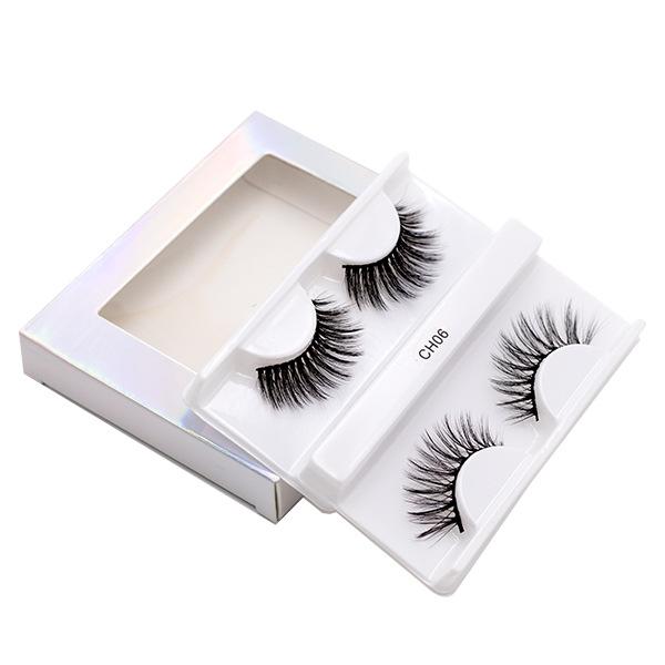 European And American 8d Chemical Fiber False Eyelashes 2 Pairs Multi -Layer Three -Dimensional Dense Natural Cross -Grafted Eyelashes