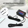 DC4V-28V Mini Temperature Controller Dual Display LED Three-Digital Thermometer Tester With Waterproof Control NTC Metal Prob 1M