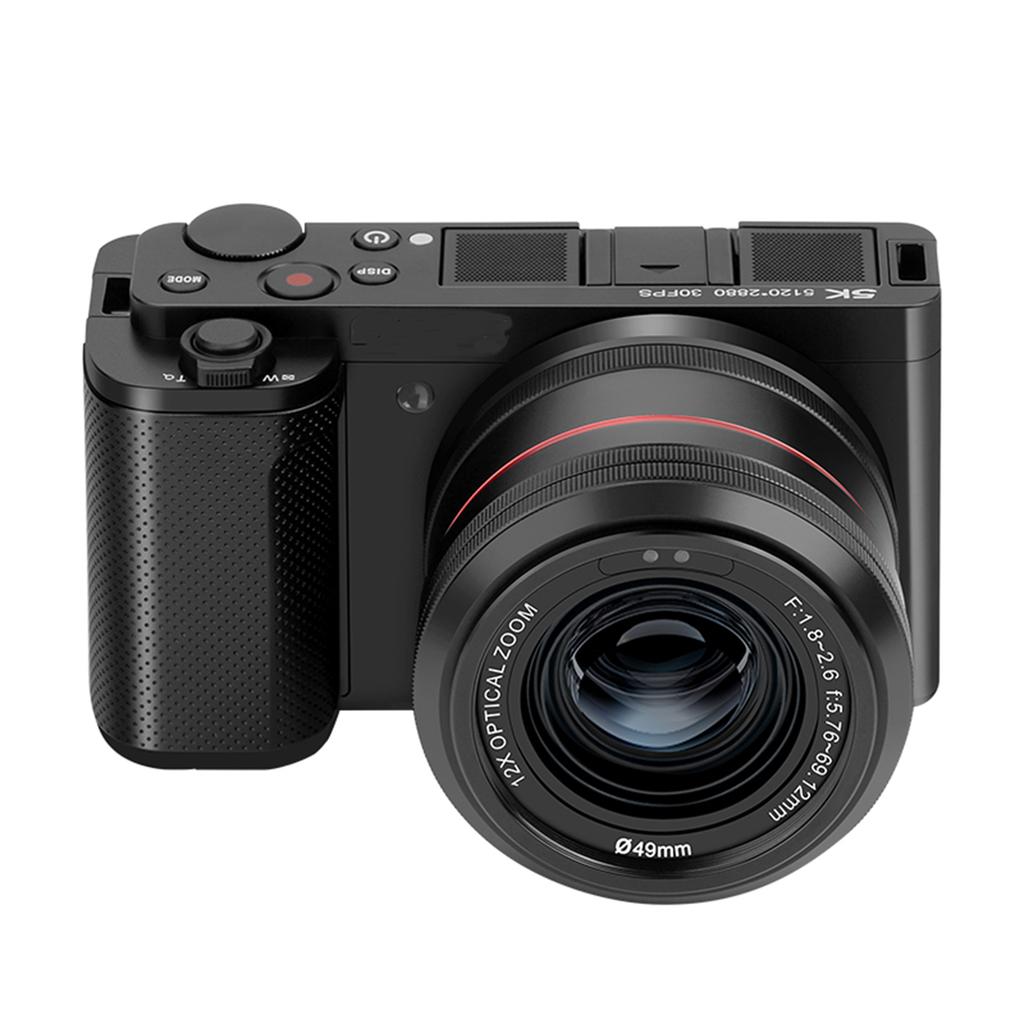 5K Digital Camera 64MP WiFi Digital Video Camera Camcorder 3.2 Inch Flip Touch Screen 12X Optical Zoom Auto Manual