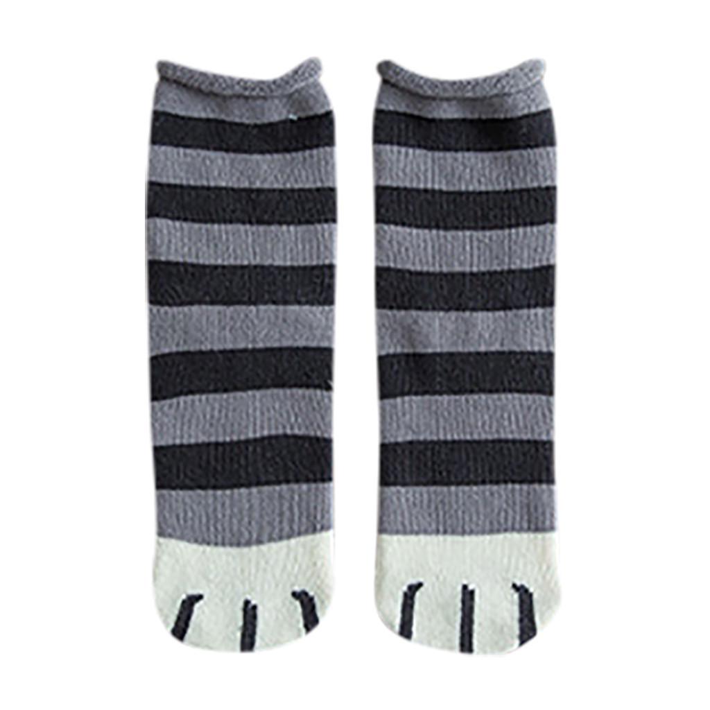 Women Fashion Cat Coral Thickening Cooton Middle Stockings Socks