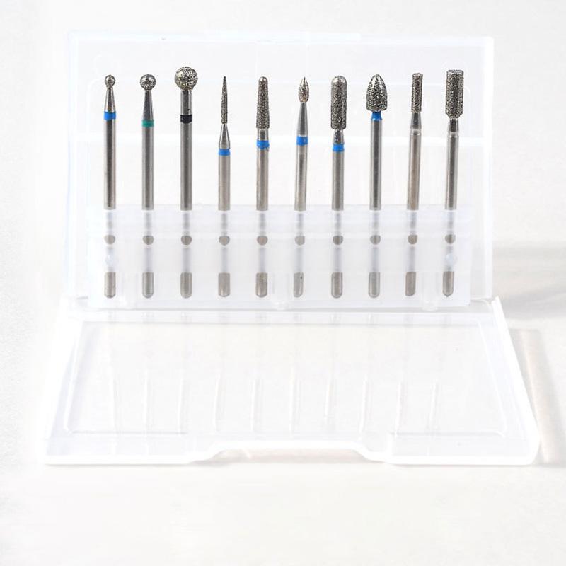 10pcs/set Professional Nail Art Polishing Grinding Heads Nail Art Drill Tool