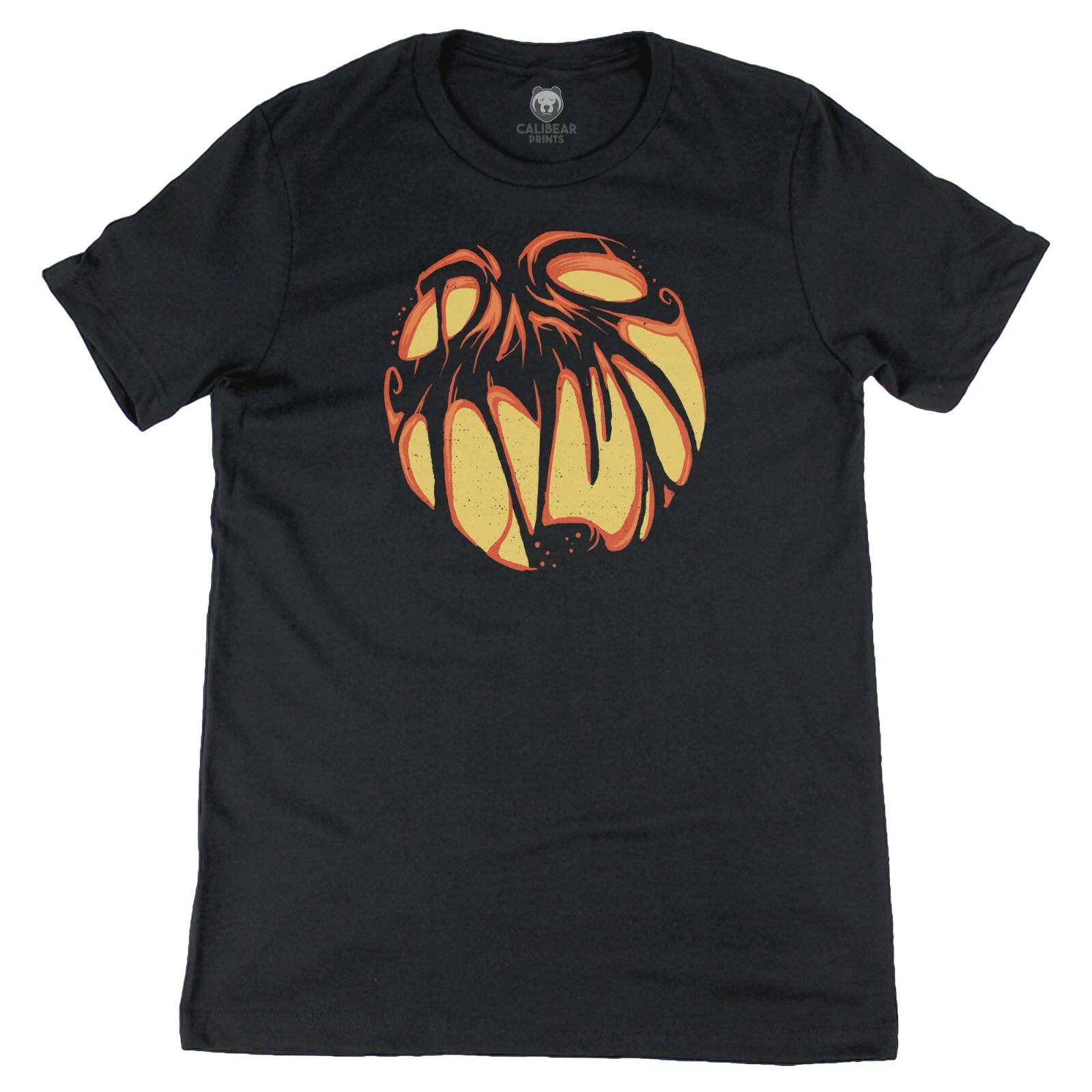 

Halloween Pumpkin Face Graphic Art Tee Novelty T shirt 4XL