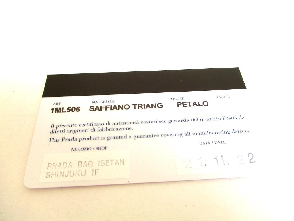 Authentic PRADA Pink Saffiano Triang Leather Round Zip Long Wallet #9968  Open Box