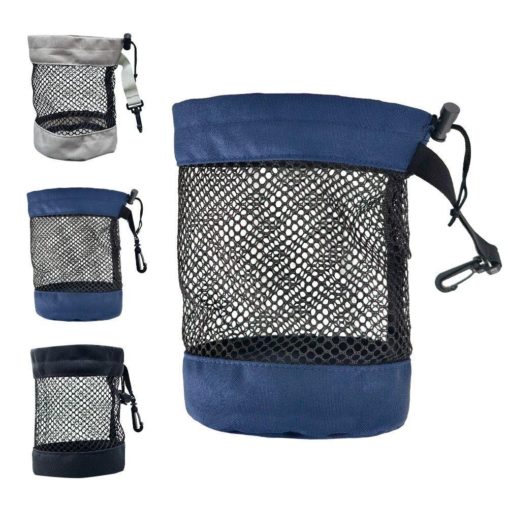 High Quality Mesh Golf Ball Pouch Drawstring Closure Golf Net Bag  Golf Bag Attachment