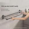 Space Aluminum Punch-Free Bathroom Towel Rack with Shelf