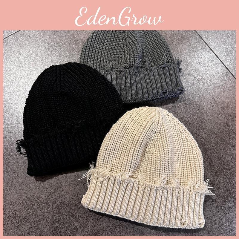 Knitted Color Solid Cap Winter Street Style Warm Beanie Hat For Casual Wear