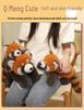 European Mink Velvet Panda Plush Toy - Cute Lying Panda Qizai Doll Figure