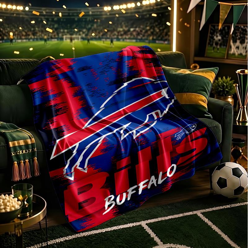 Buffalo basketball Logo Blanket Lightweight Flannel Bedding Blanket Perfect for Travel, Camping, Living Rooms, Offices, Sofas, Fan Christmas gift