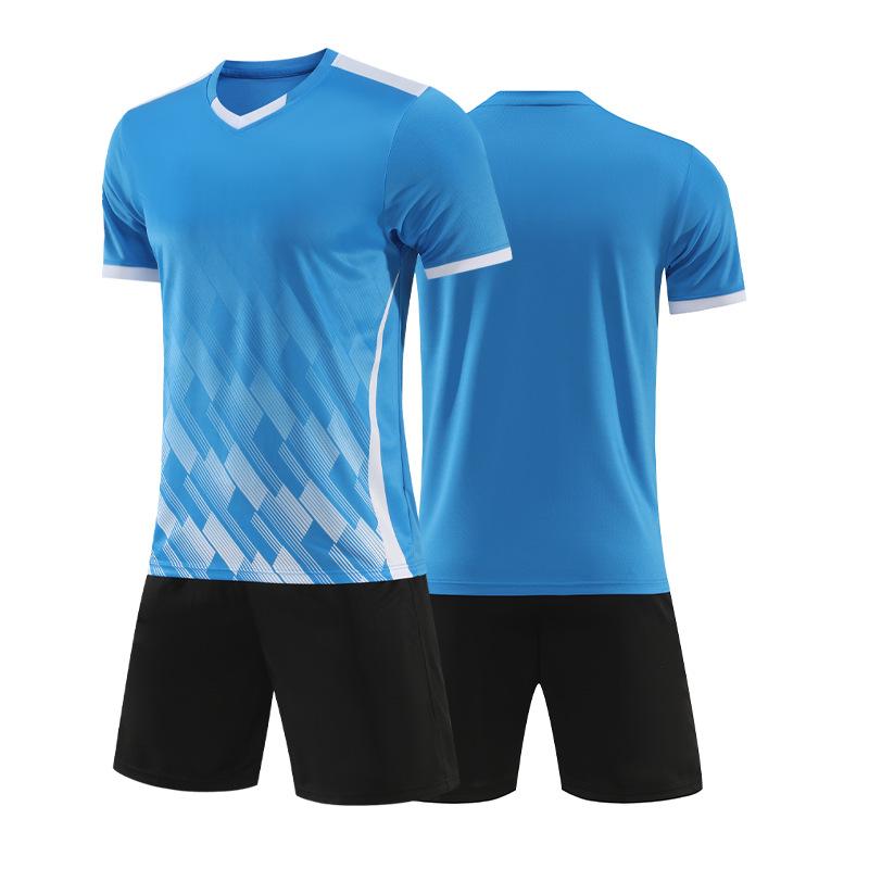 Short-sleeved Football Jersey Set Spot Football Training Jersey Adult Children Same Football Jersey Men's