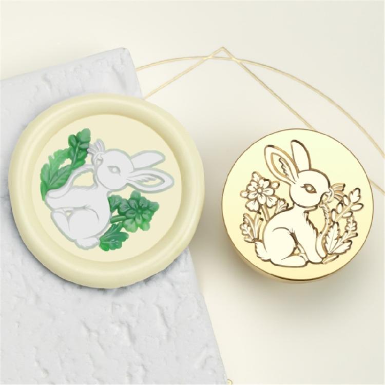 Brass Head Seal Stamp Animal Series Sealing Waxed Stamp for Card Letter Invitations Decoration Rabbits Wax Seal Stamp