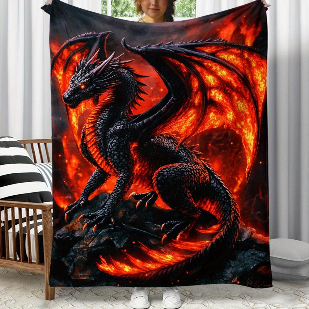 

1pc Print Portable Blanket- Lightweight Flannel Throw for Sofa, Bed, Travel, Camping, Livingroom, Office, Couch, Chai 70x100cm