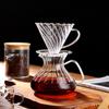 Heat-resistant Glass Funnel Drip Coffee Maker Hand Brew Set with Ruler Markings Sharing Pot for Coffee Brewing