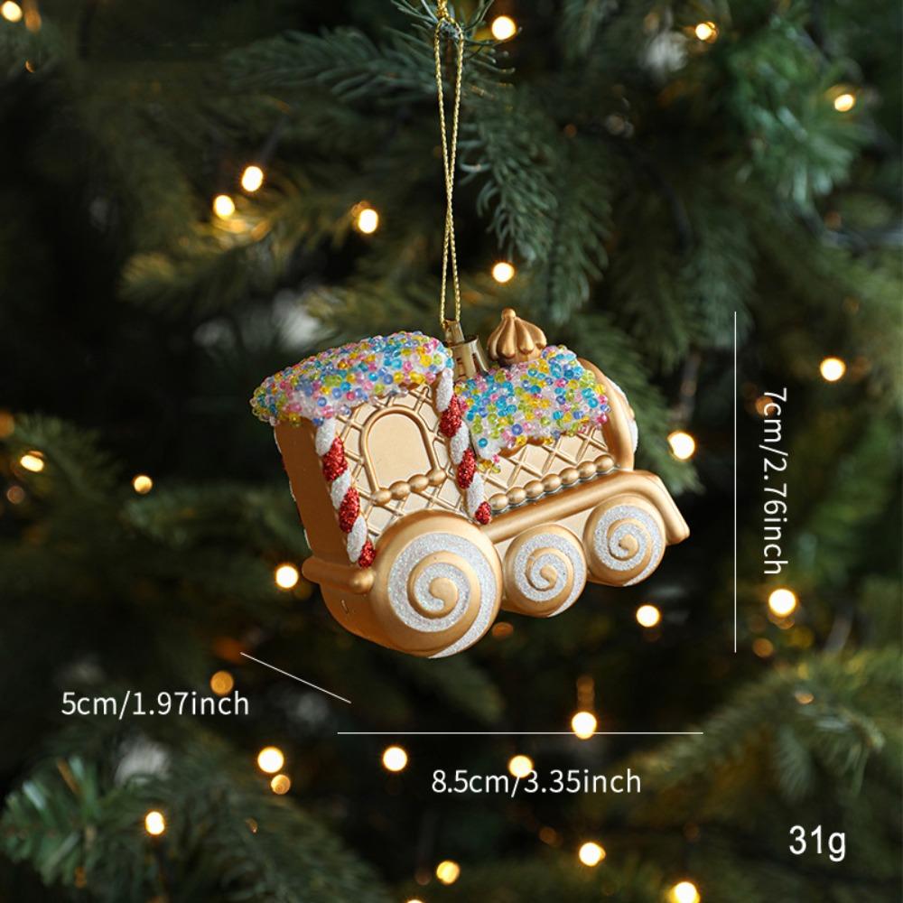 Plastic Fox Bear Pendant Colorful Christmas Resin Pendant Christmas Tree Decoration Xmas