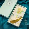 Yangzhou Impression Chinese Metal Art Folding Fan Bookmark - Fresh, Simple, Cultural Gift for Teacher's Day