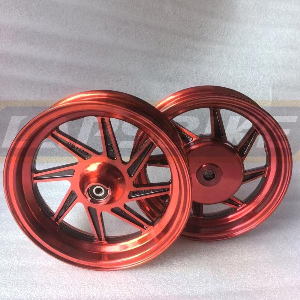 Motosiklet Ön ve Arka Tekerlek Takımı 10*2.5 İnç Alüminyum Alaşımlı Jantlar Yamaha 100cc CUXI FORCE RSZ JOG İçin Jantlar