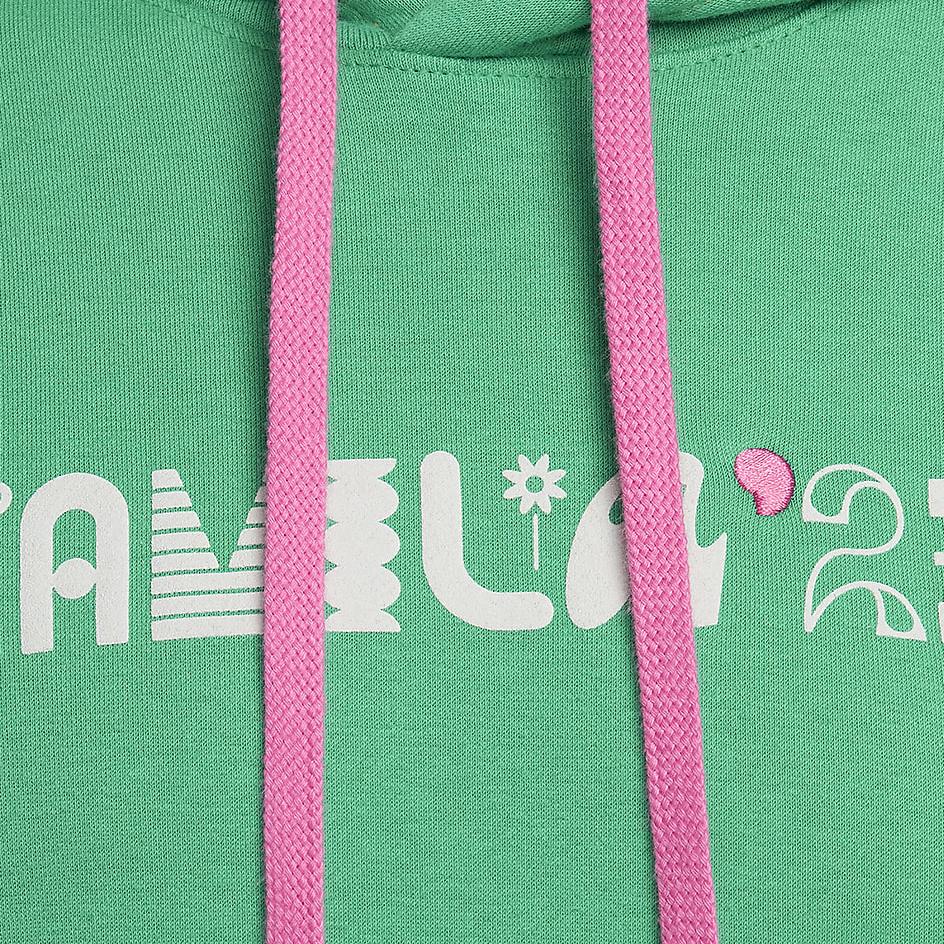 Nike Sportswear Club Fleece Familia Letter Print Hoodie Unisex Hoodies Green FQ7321-324