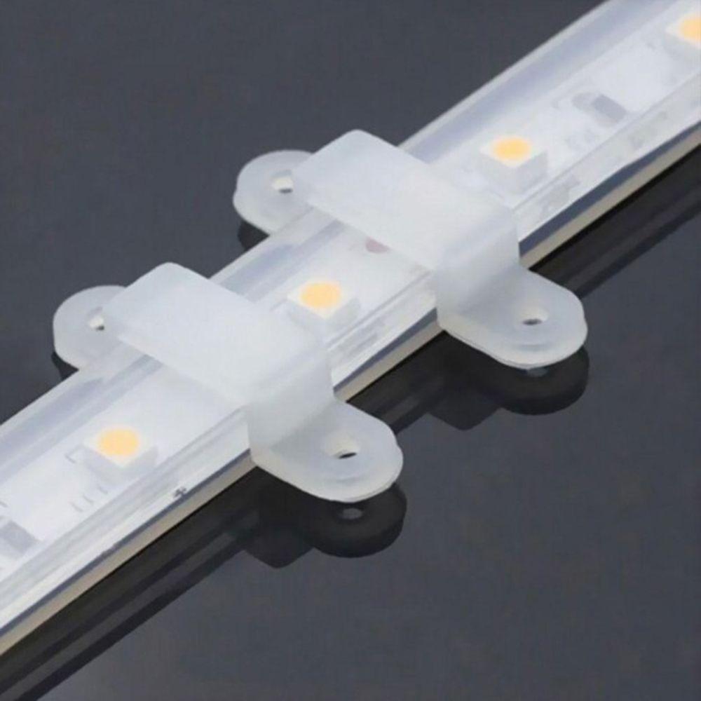 10/50pcs Decorative RGB Single Color White LED Strip Light Lamp Tape 12mm Fixer Silicon Clip