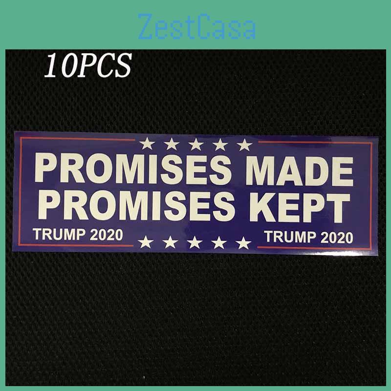 10pcs Trump Donald Bumper Sticker 2020 Build The Wall Promises Kept Sticker Pack