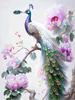 5D DIY Peacock Diamond Colored Animal Full Circle Square Diamond Embroidery Mosaic Cross Embroidery Set Home Decoration Gift