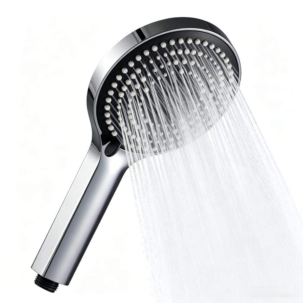 Hongdec High Pressure Rainfall Handheld Shower Head Water Saving Luxury Modern Chrome Look Bathroom Shower Head