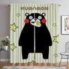 Kumamon Tulle for Bedroom Kitchen Curtains for Camera Curtains Child Room Shades Blackout Curtain Halloween Decoration Partition