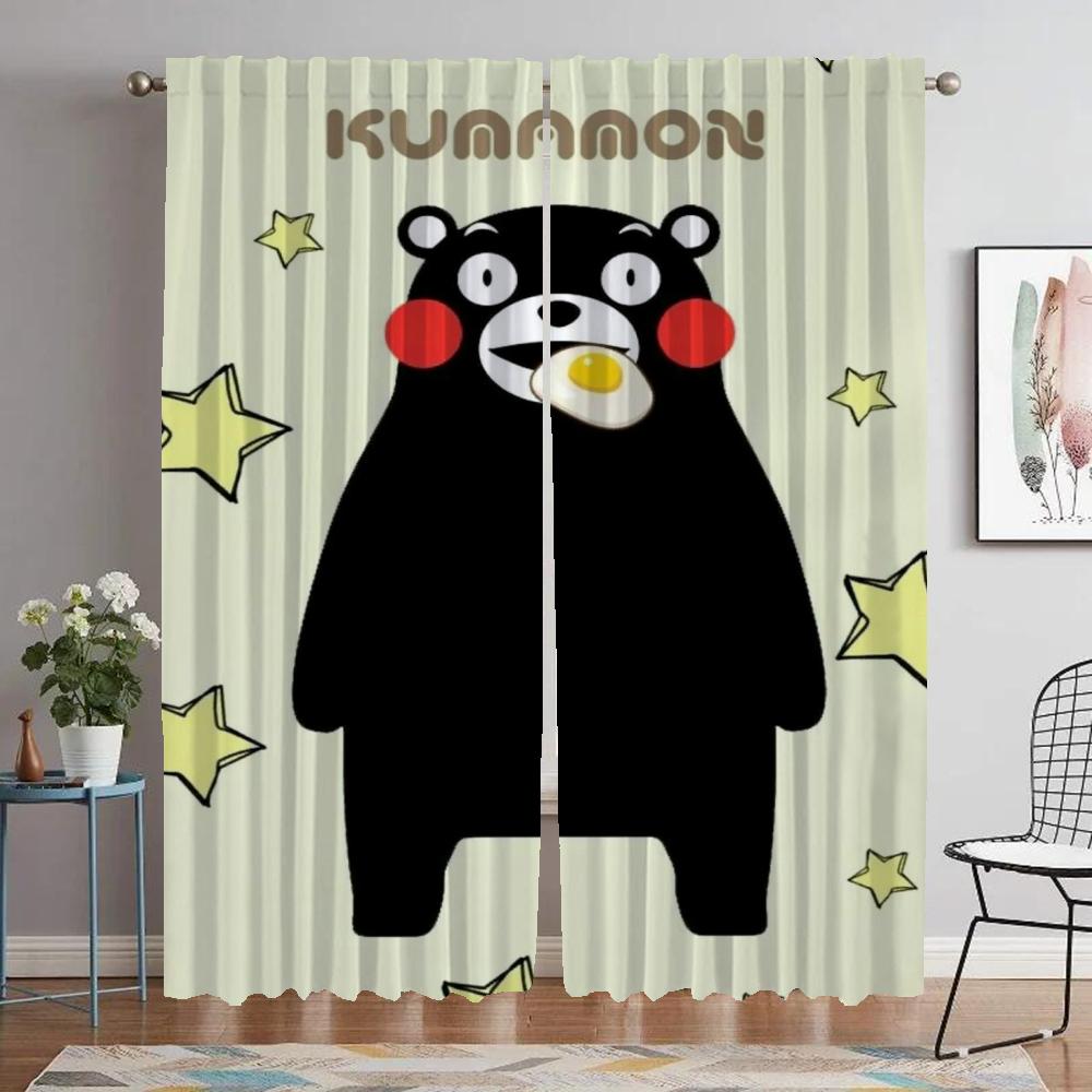 Kumamon Tulle for Bedroom Kitchen Curtains for Camera Curtains Child Room Shades Blackout Curtain Halloween Decoration Partition