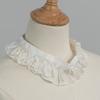 Vintage Ruffled Pearl Detachable Fake Collar Choker Elegant Lace Neck Collar For Dress Shirt Wedding Party Cosplay Decor